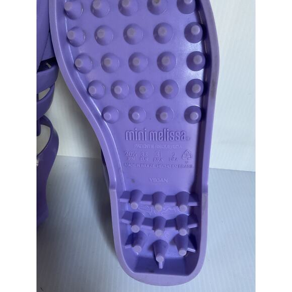 Mini Melissa Jelly Sandals • Purple • Toddler Size 2 • Girls - Picture 8 of 8